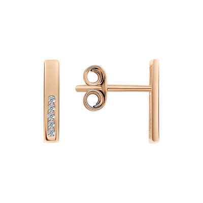 Ohrstecker aus Rotgold 585 mit Zirkonia