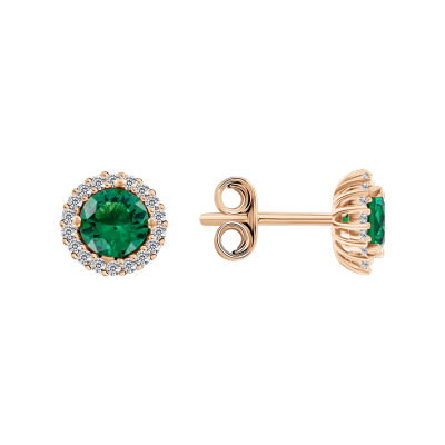Ohrstecker aus Rotgold 585 mit Zirkonia