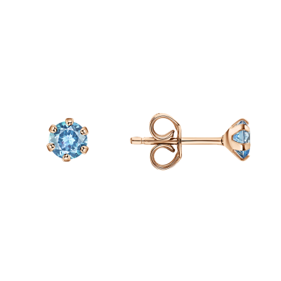 Ohrstecker aus Rotgold 585 mit Zirkonia