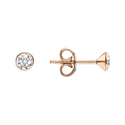 Ohrstecker aus Rotgold 585 mit Zirkonia
