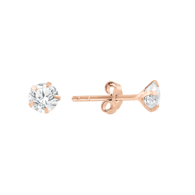 Ohrstecker aus Rotgold 585 mit Zirkonia