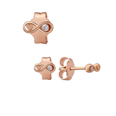 Ohrstecker aus Rotgold 585 mit Zirkonia