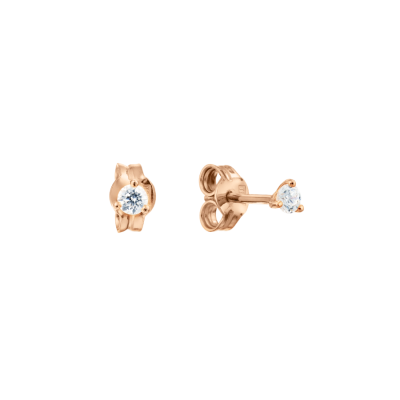 Ohrstecker aus Rotgold 585 mit Zirkonia