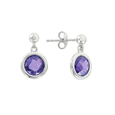 Ohrstecker aus Silber 925 mit Amethyst