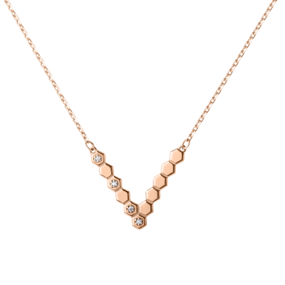 Collier aus Rotgold 585 mit Zirkonia