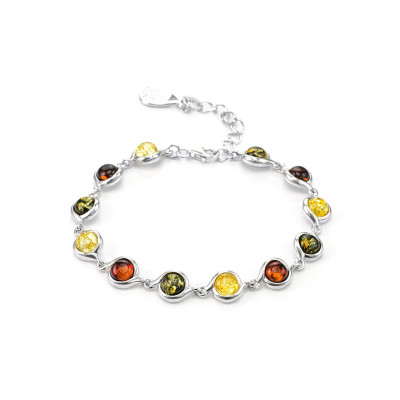 Silberarmband aus Silber 925 mit Bernstein