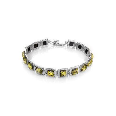 Silberarmband aus Silber 925 mit Bernstein