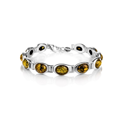 Silberarmband aus Silber 925 mit Bernstein