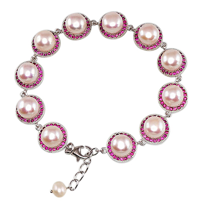 Silberarmband aus Silber 925 mit Perle und Zirkonia