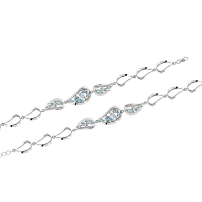 Silberarmband aus Silber 925 mit Topas