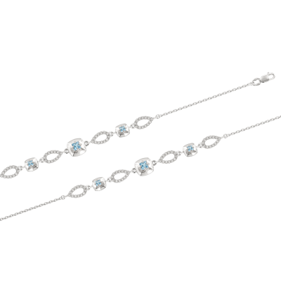 Silberarmband aus Silber 925 mit Topas und Zirkonia