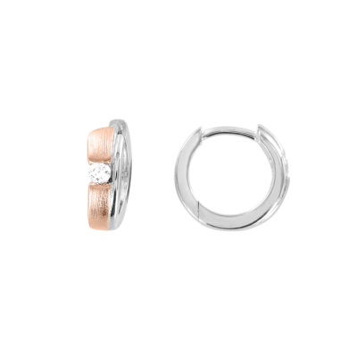 Vergoldete Ohrringe aus Silber 925 mit Zirkonia