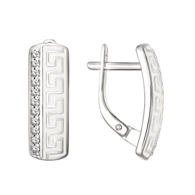 Silberohrringe aus Silber 925 mit Zirkonia und Emaille