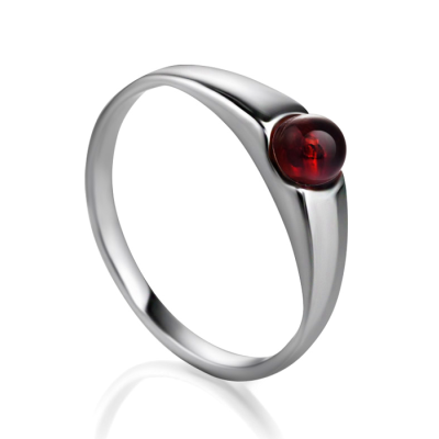 Silberring Damen aus Silber 925 mit Bernstein