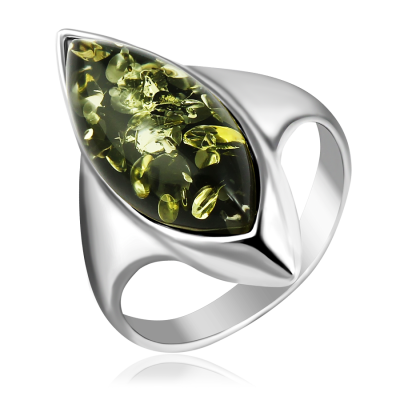 Silberring Damen aus Silber 925 mit Bernstein
