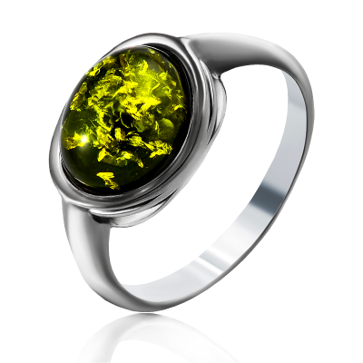 Silberring Damen aus Silber 925 mit Bernstein