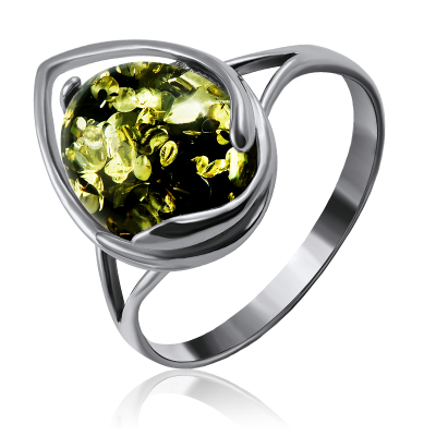 Silberring Damen aus Silber 925 mit Bernstein