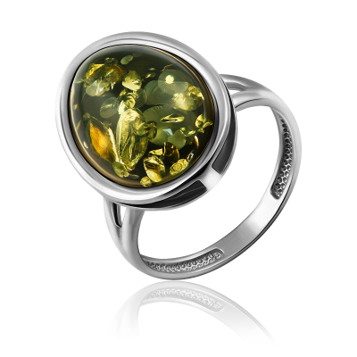 Silberring Damen aus Silber 925 mit Bernstein