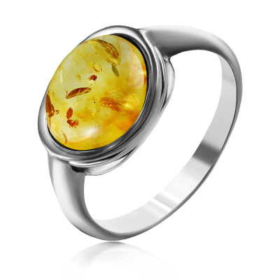 Silberring Damen aus Silber 925 mit Bernstein