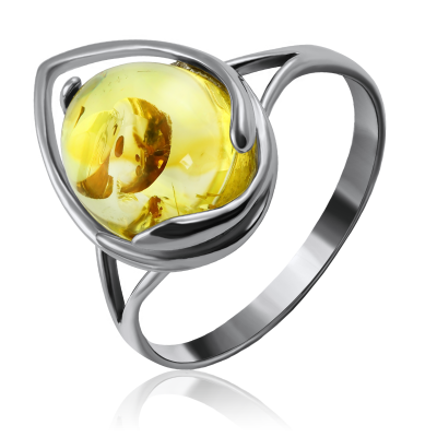 Silberring Damen aus Silber 925 mit Bernstein