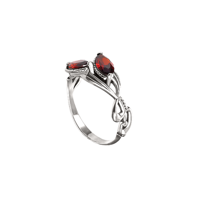 Silberring Damen aus Silber 925 mit Granat