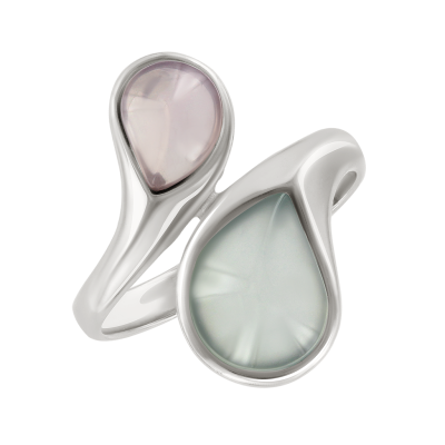 Silberring Damen aus Silber 925 mit Quarz und Achat