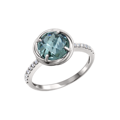 Silberring Damen aus Silber 925 mit Quarz und Zirkonia