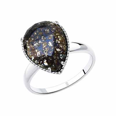 Silberring Damen aus Silber 925 mit Swarovski Kristall