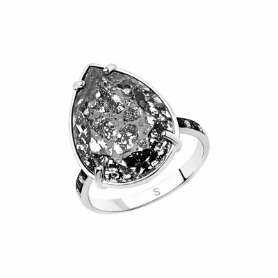 Silberring Damen aus Silber 925 mit Swarovski Kristall