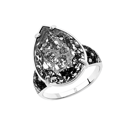 Silberring Damen aus Silber 925 mit Swarovski Kristall und Zirkonia