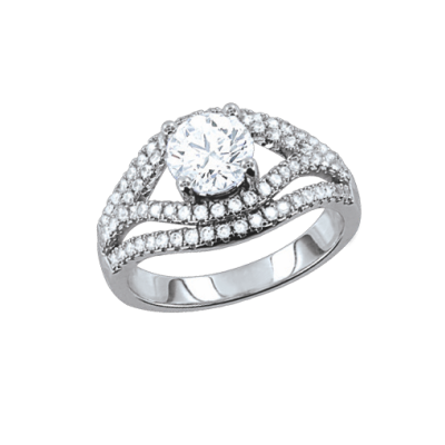 Silberring Damen aus Silber 925 mit Zirkonia