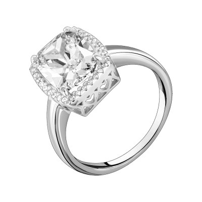 Silberring Damen aus Silber 925 mit Zirkonia