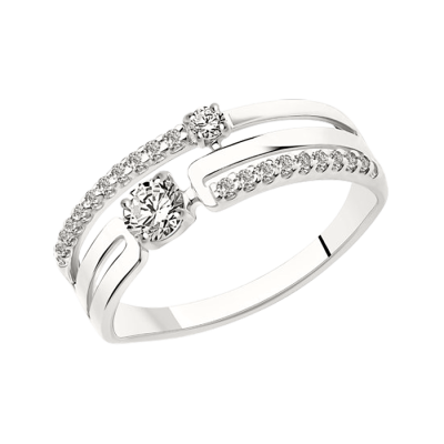 Silberring Damen aus Silber 925 mit Zirkonia