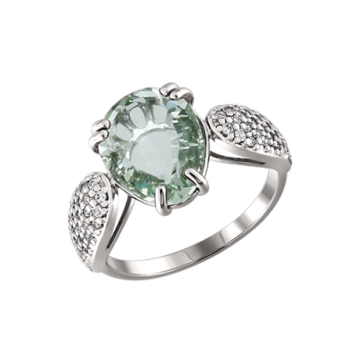 Silberring Damen aus Silber 925 mit Zirkonia und Quarz