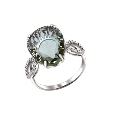 Silberring Damen aus Silber 925 mit Zirkonia und Quarz