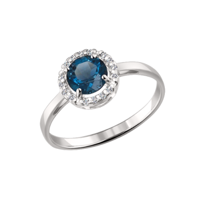 Silberring Damen aus Silber 925 mit Zirkonia und Topas