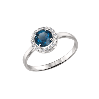 Silberring Damen aus Silber 925 mit Zirkonia und Topas