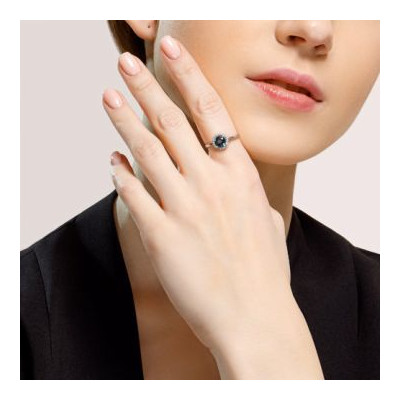 Silberring Damen aus Silber 925 mit Zirkonia und Topas