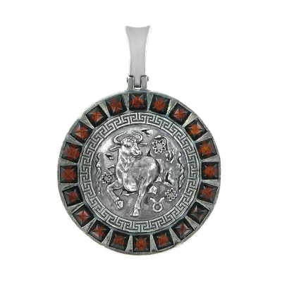 Sternzeichen Anhänger aus Silber 925 mit Bernstein