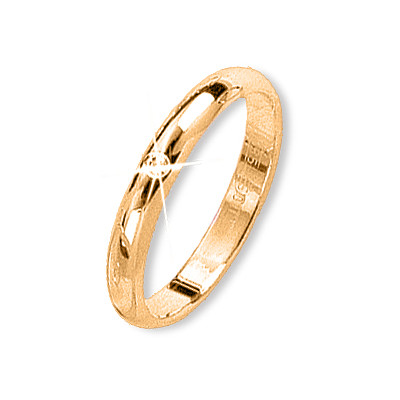 Trauring aus Gelbgold 585 mit Brillant