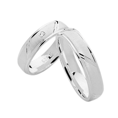 Trauring aus Silber 925 mit Zirkonia