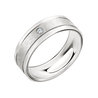 Trauring aus Silber 925 mit Zirkonia