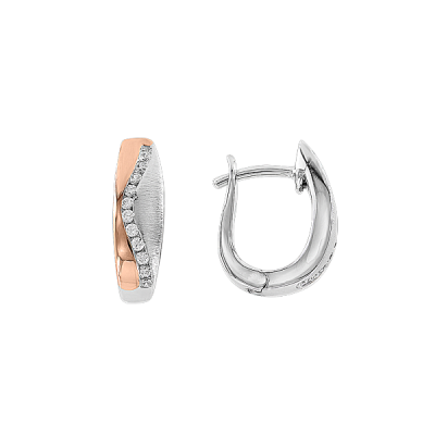 Vergoldete Ohrringe aus Silber 925 mit Zirkonia