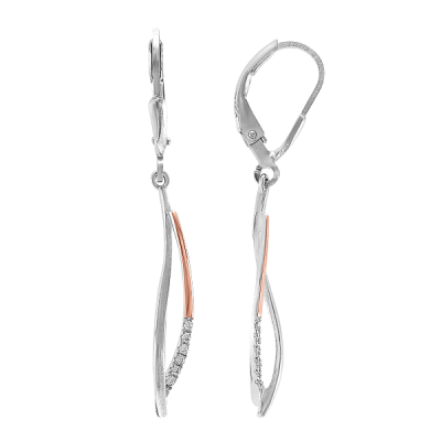Vergoldete Ohrringe aus Silber 925 mit Zirkonia