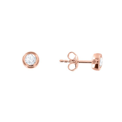 Vergoldete Ohrstecker aus Silber 925 mit Zirkonia