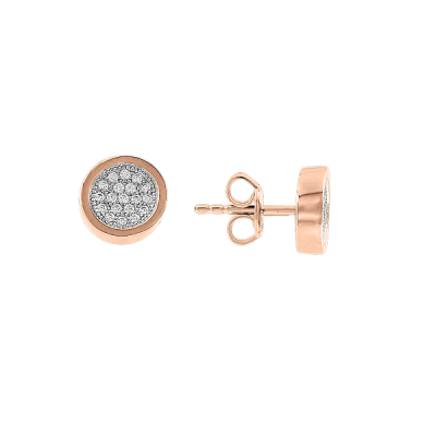 Vergoldete Ohrstecker aus Silber 925 mit Zirkonia