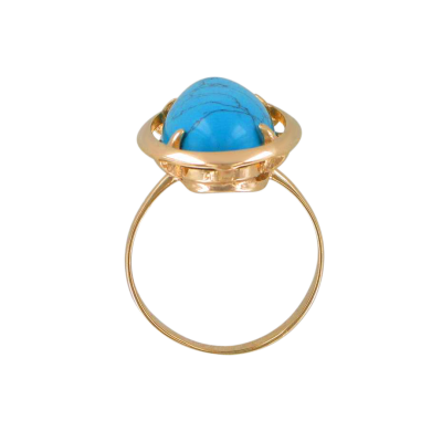 Vergoldeter Ring aus Silber 925
