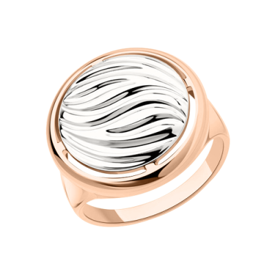 Vergoldeter Ring aus Silber 925