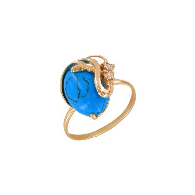 Vergoldeter Ring aus Silber 925 mit Zirkonia