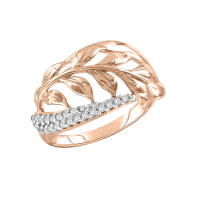 Vergoldeter Ring aus Silber 925 mit Zirkonia